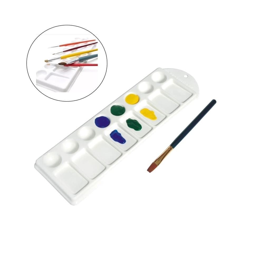 Gode Paleta Plástico 16 Cavidades Pincel Tinta   Corfix