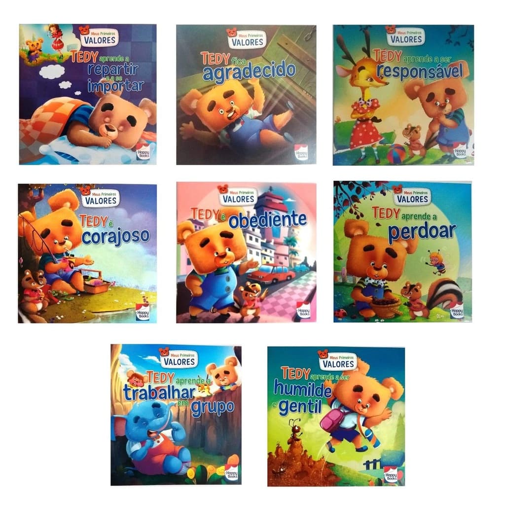 Kit com 8 Livros - Meus Primeiros Valores