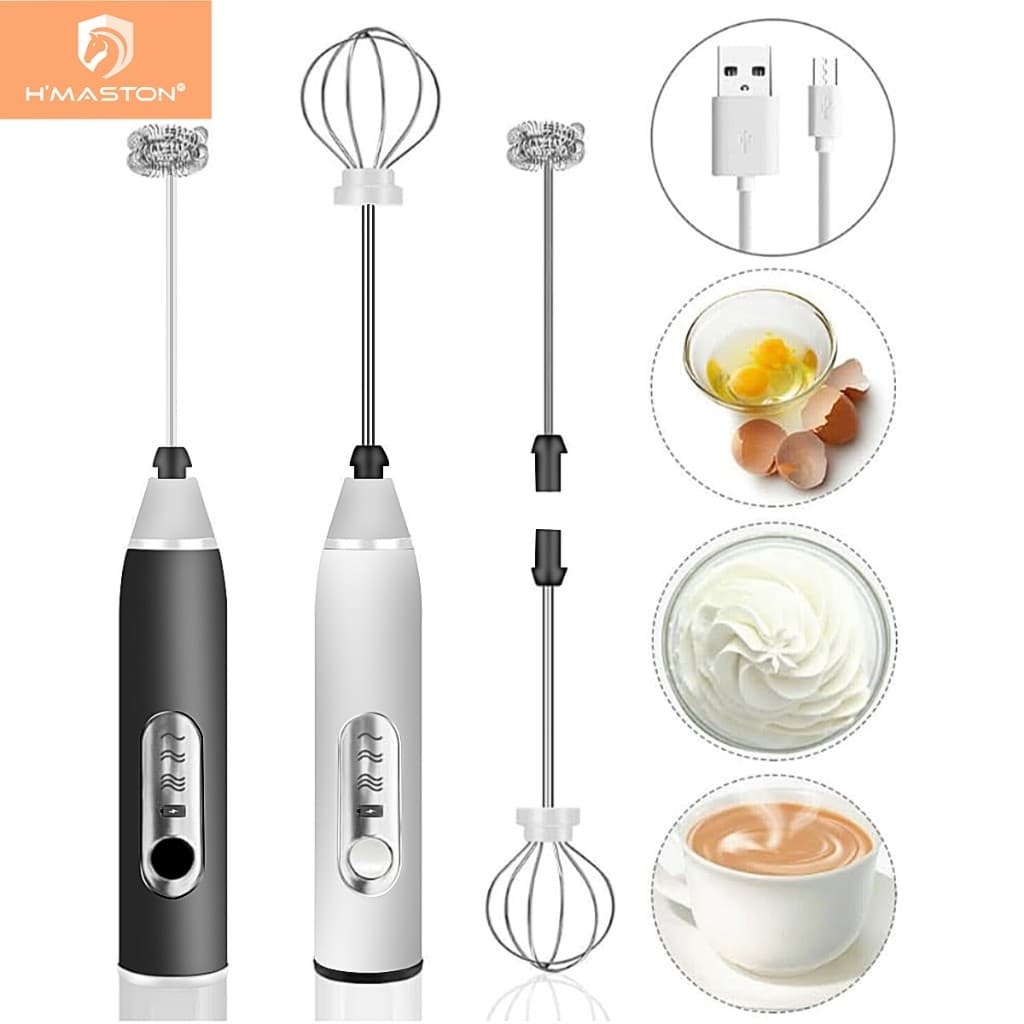 H'maston FR01 Mini Mixer Misturador Batedor Elétrico Sem Fio Portátil