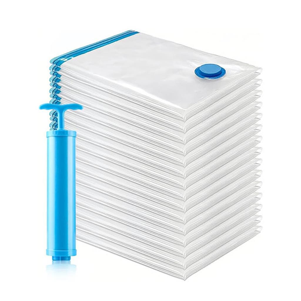 Kit 10 Saco a Vácuo + Bomba Organizador Para Viagem 50x60cm