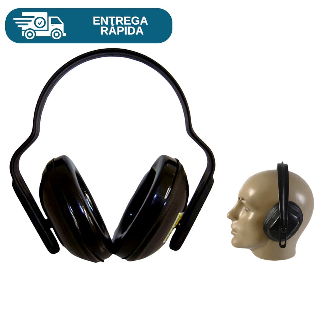Abafador de Ruidos Protetor Auditivo Auricular Tipo Concha 14DB Plastcor Ouvido Epi