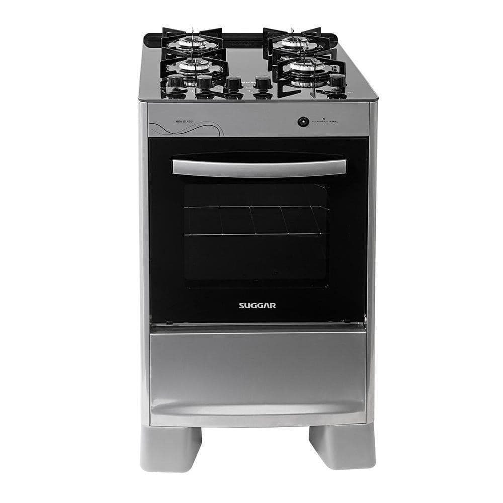 Fogão Suggar Neo Glass 4 Bocas Prix FGVNG410PRIX Inox Bivolt