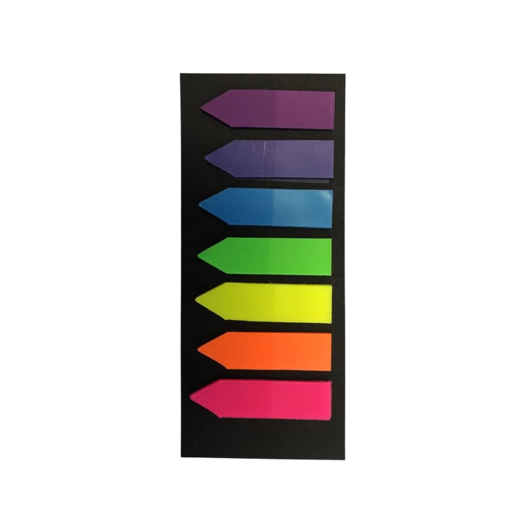 Marca Página Adesivo Seta Sticky Notes Neon Transparente Pet Marker