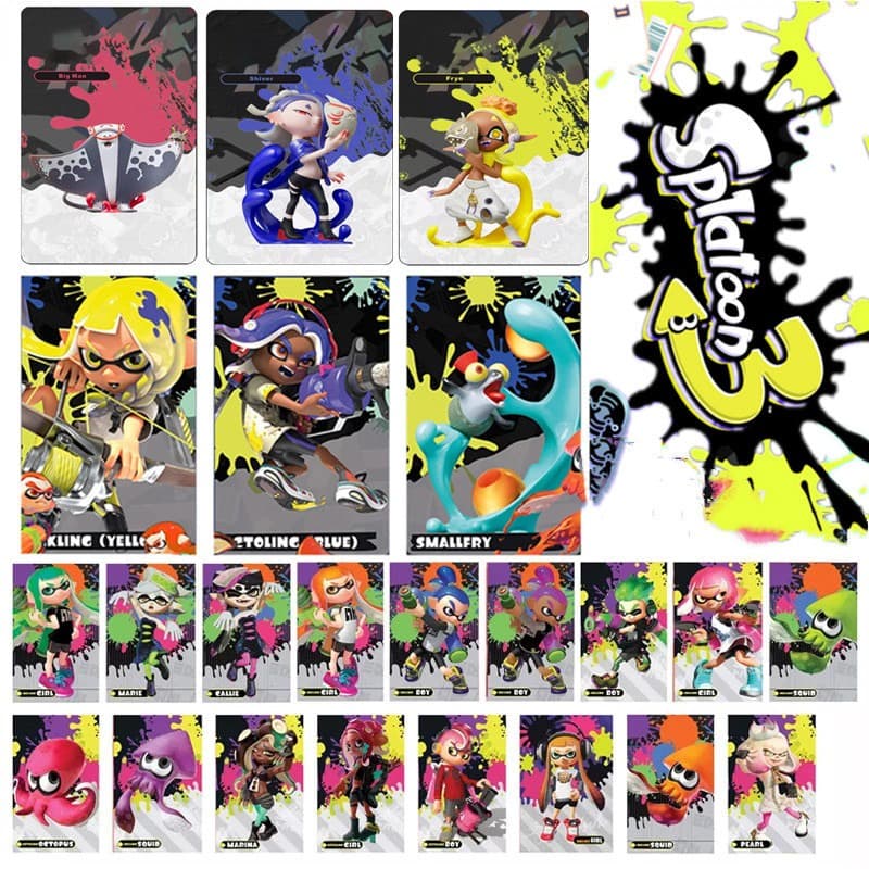 Splatoon 3 2 1 Frye Shiver Personagens Do Homem Grande Adereços De Roupa Cartão NfC Para Nintendo Switch & OLED/Lite