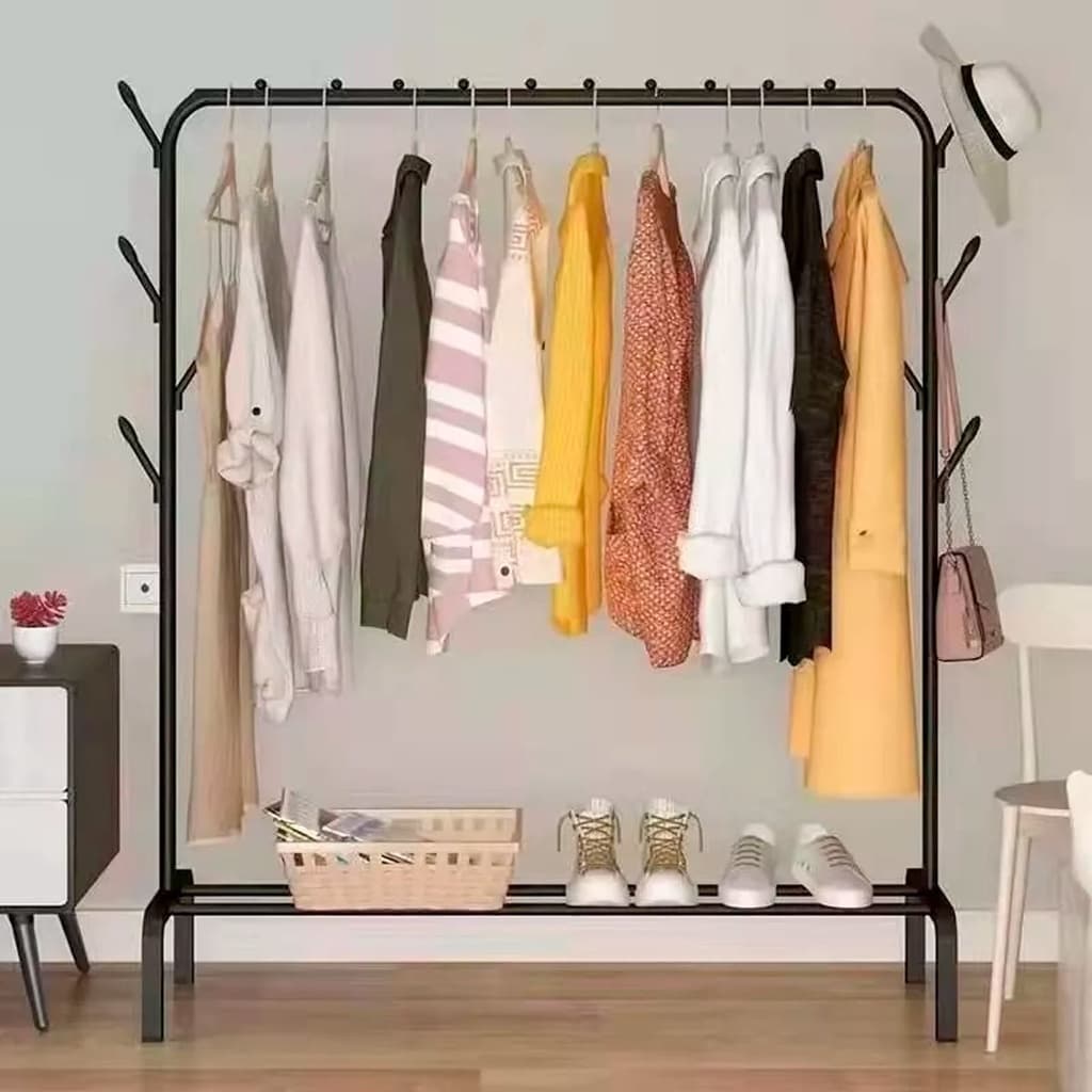 Arara de Roupas Cabideiro de Chão Closet Modulado em Aço Carbono