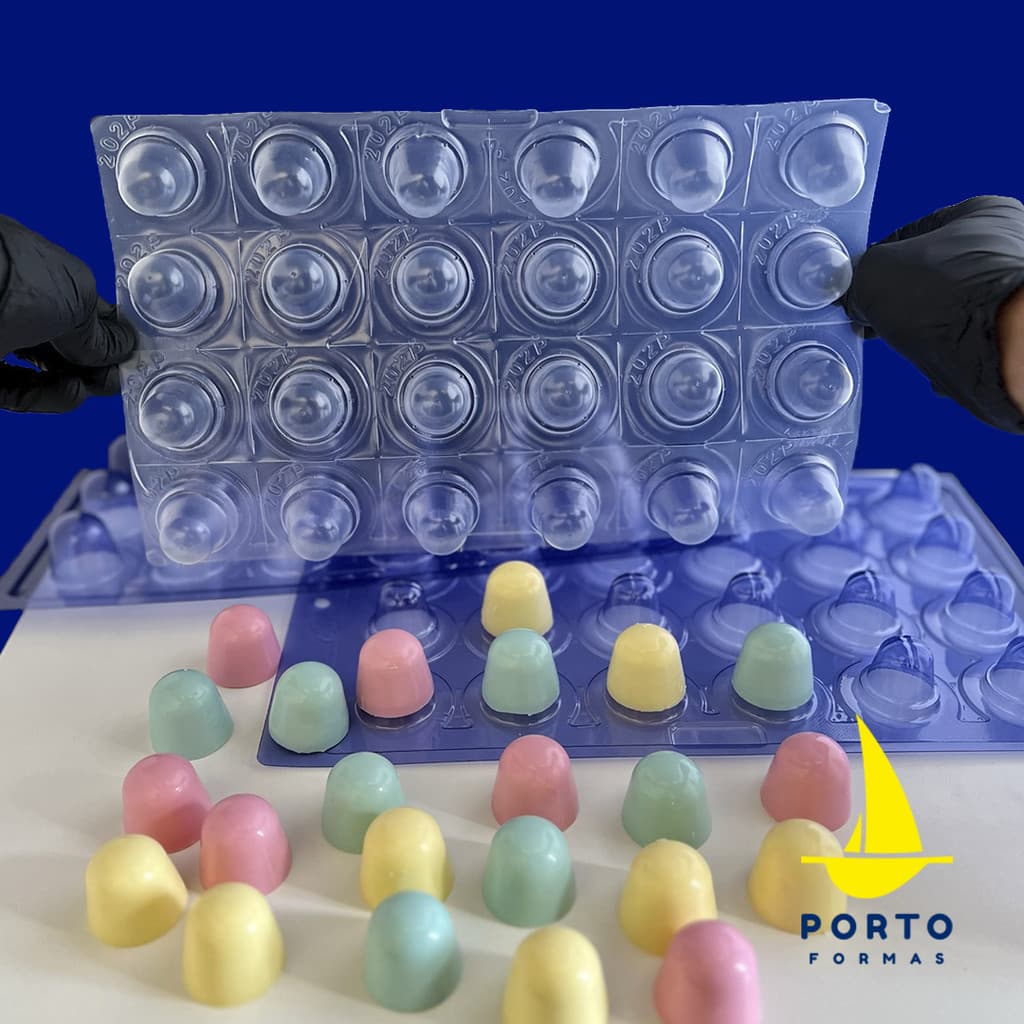 1~4 Forma Profissional Para Chocolate C/ Silicone Mini Trufa P202 Porto//