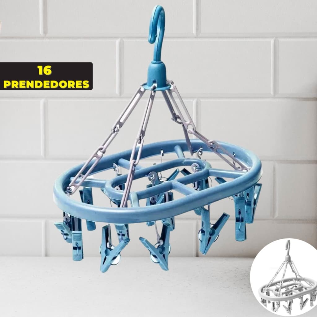 Varal de Roupa Intima Para Calcinha Meia Cueca 16 Prendedores Reforçado Prático