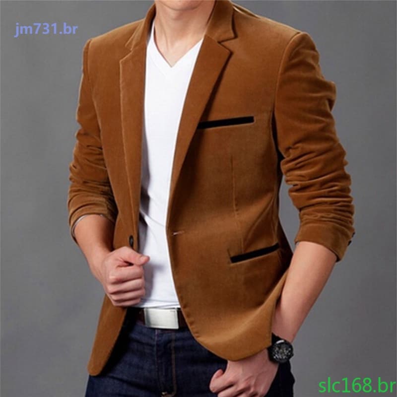 Blazer masculino estilo britânico Casual Slim Blazer Masculino 64252