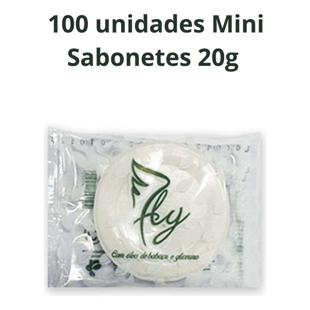 Kit 100 Mini Sabonetes 20g – Hotel, Motel, Pousada, Airbnb, Spa, Doação