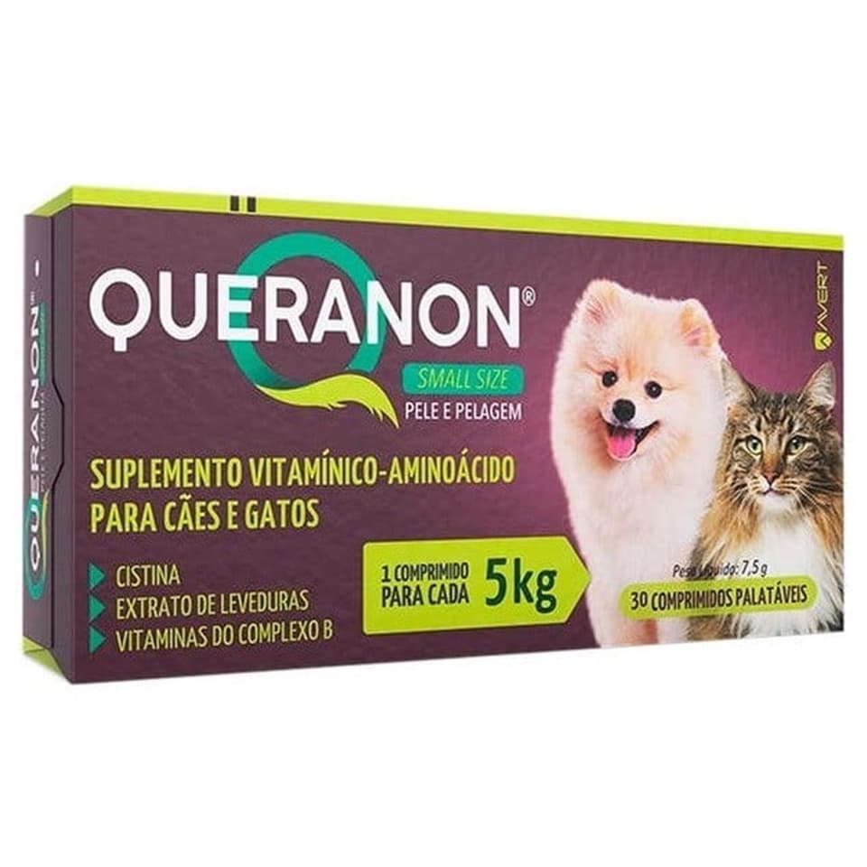 Queranon Small Size Comprimidos Palatav. Cães Gatos Até 5kg