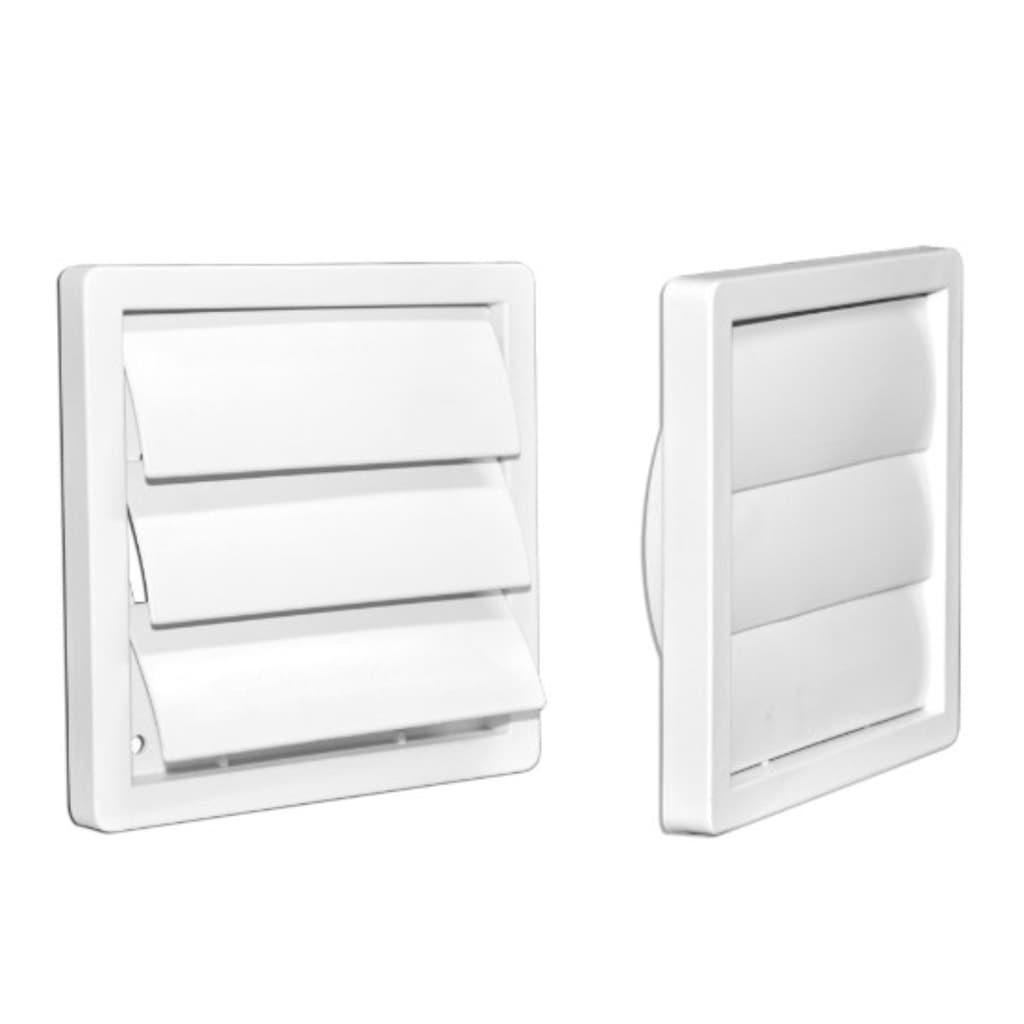 Grade Grelha Externa p/ Coifa Veneziana Exaustor Duto 100mm Auto Fechante Sicflux GVAF100