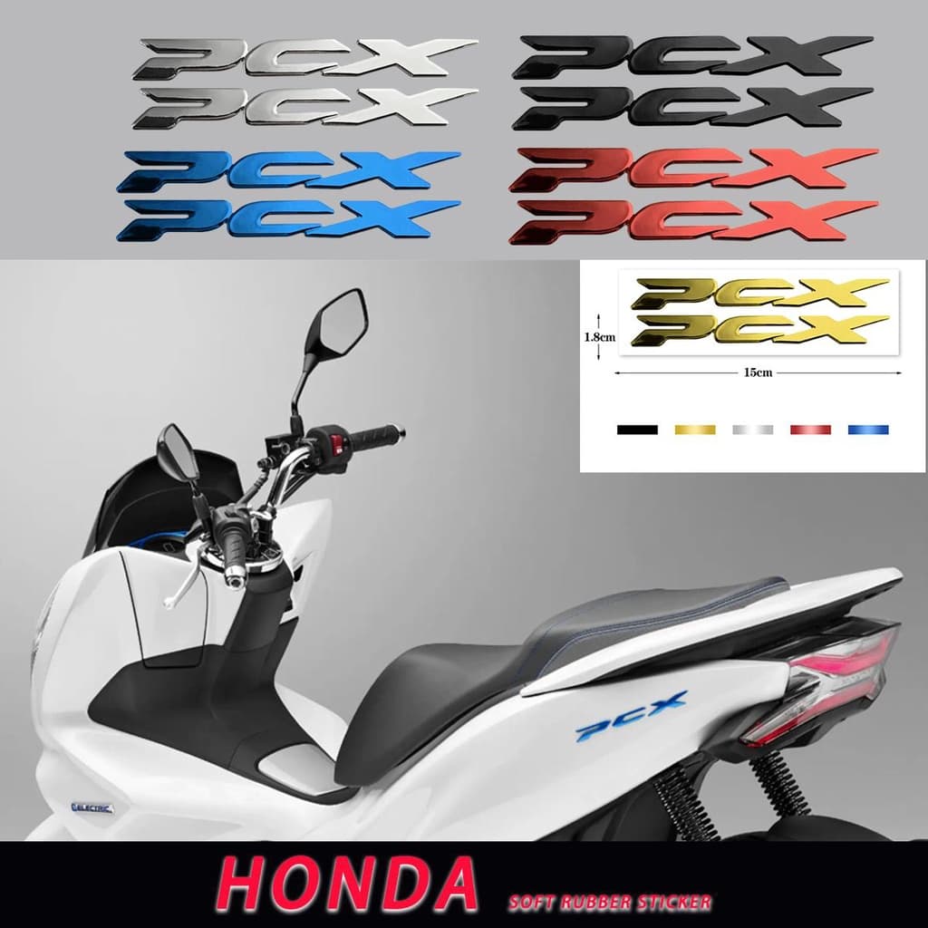 Honda Motocicleta Clique Decalques Adesivo PCX125 PCX150 PCX160 3D Macio PCX Emblema Do Carro Modificação À Prova Dwater