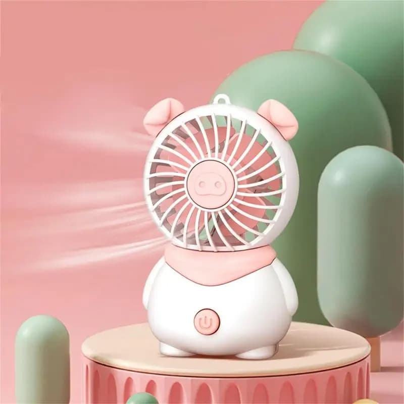 Ventilador Portátil Recarregavel USB de Usinho Fofo Ventilador De Mesa Vento Forte Design Bonito