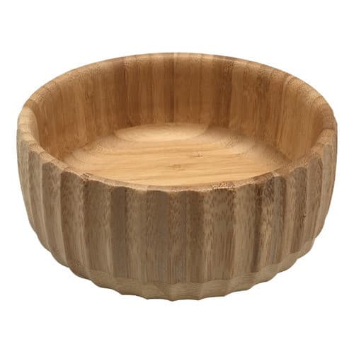 Tigela Bowl Cumbuca Pote Canelado Bambu 15cm Antibactericida Ecológico
