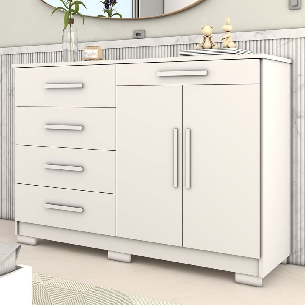 Cômoda Tailândia 2 Portas 5 Gavetas