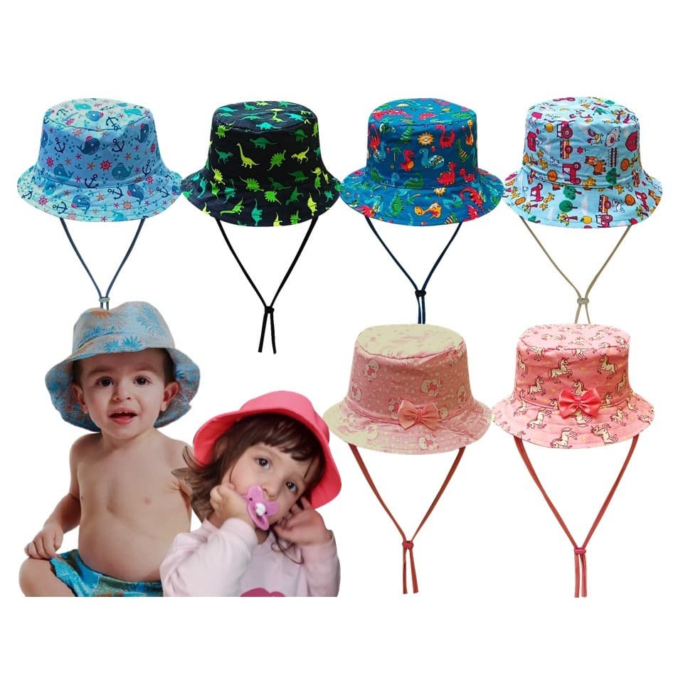Chapéu BUCKET boné bebê infantil menina menino COM CORDINHA