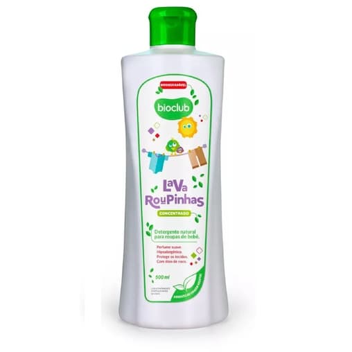 Detergente Líquido para Bebê Lava Roupas 500ml - Bioclub Baby