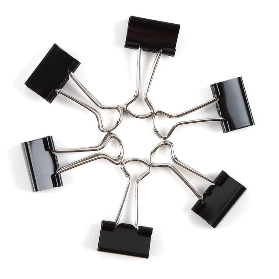 Prendedor de Papel Binder Clip 19mm Com 40 Peças