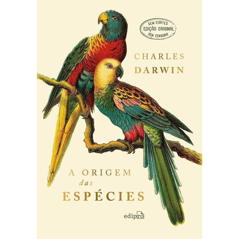 livro A Origem das Espécies - Teoria da evolução de Charles Darwin, edição luxo de colecionador capa dura