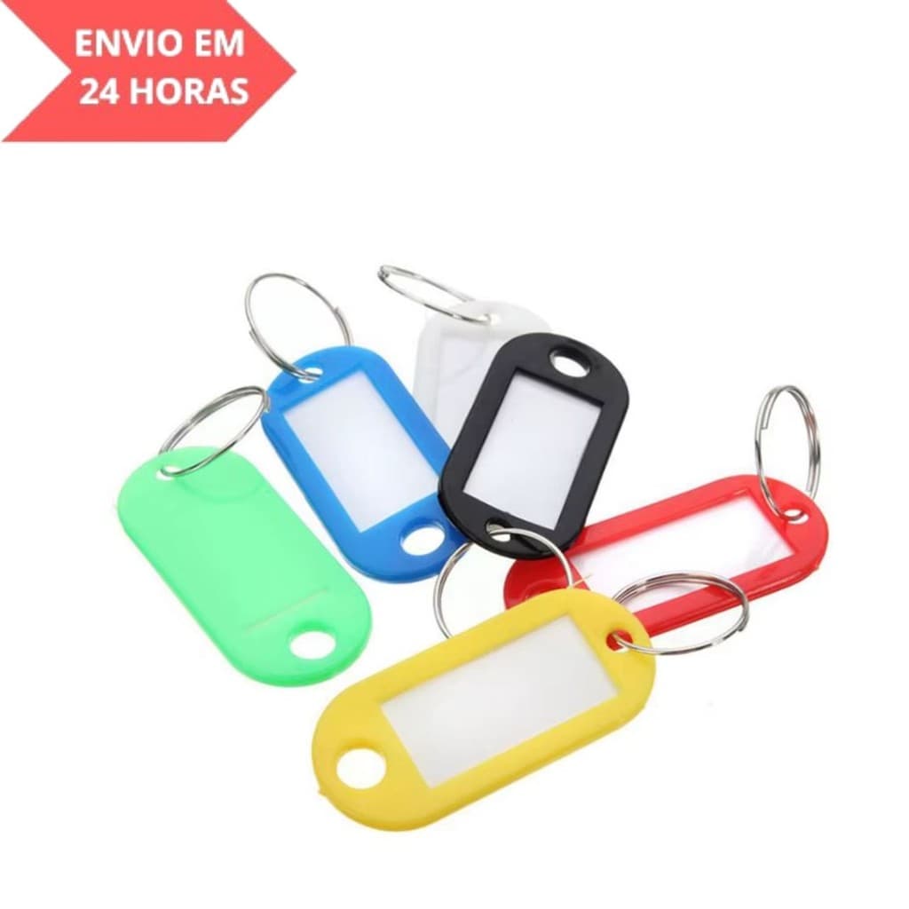 Chaveiro com Identificador de Chave Colorido 6UNIDADES