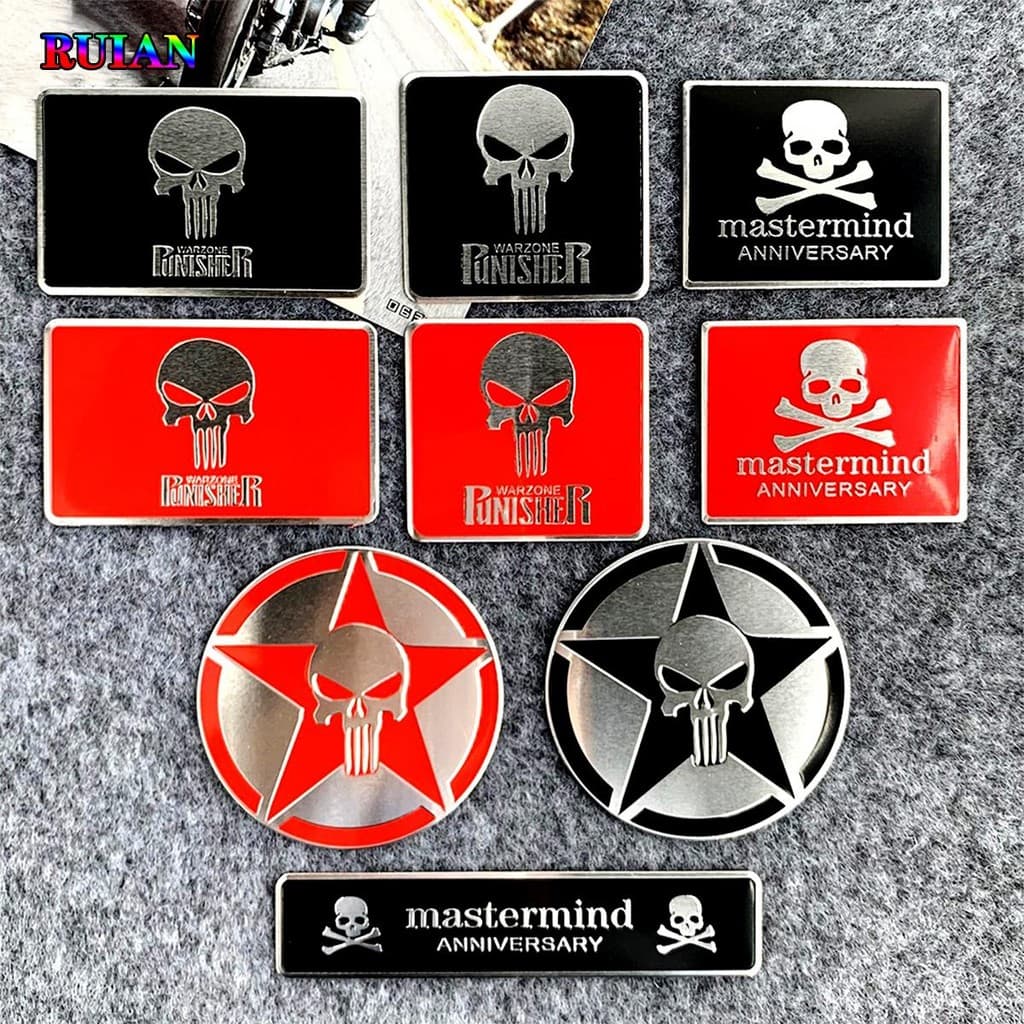 Adesivos De Metal Punisher Para E Outros Acessórios De Modificação De Motocicleta