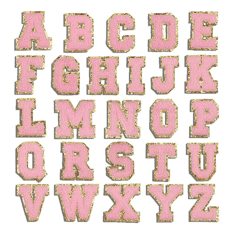 1 Pcs Rosa 6cm Phnom Penh Letras Patch Bordado Termocolante Hot Melt Adesivo Patches Para Roupas