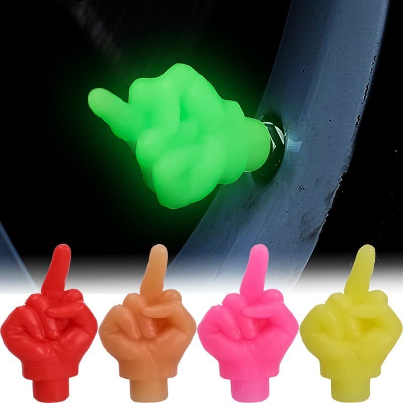 Pacote De 1/4 Unidades Tampa À Prova De Poeira De Válvula Automática Autoluminosa Universal/Do Bico Pneu De Bicicletas D