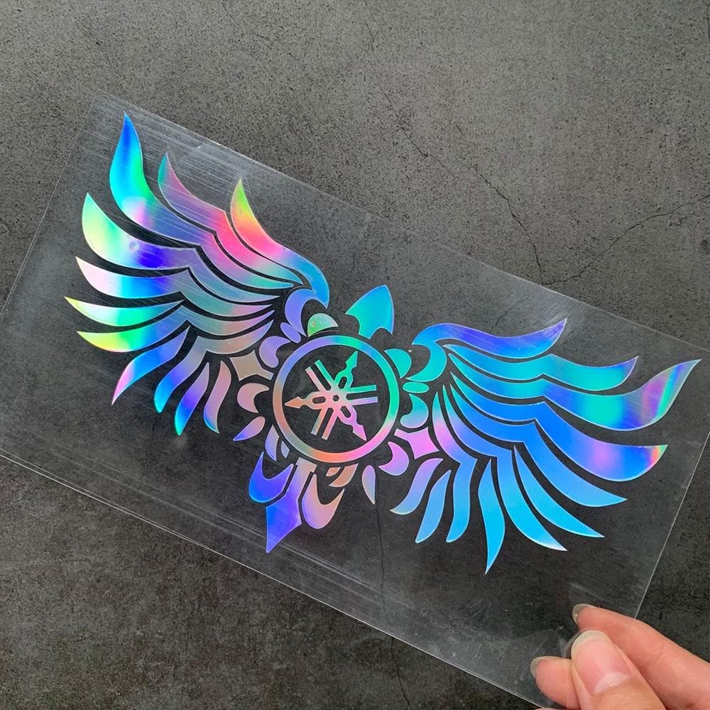 2 Peças De Logotipo Yamaha Adesivos De Asa De Motocicleta Reflexivo Bagagem Pára-Brisa Dianteiro Carenagem Corpo Laterai