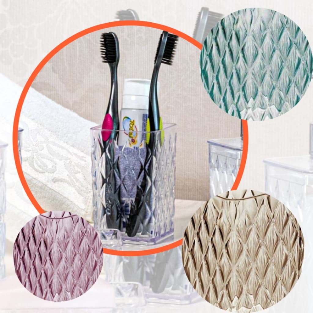 Organizador Porta Escova de Dentes maquiagem e pinceis Glamour Acrílico Plasútil