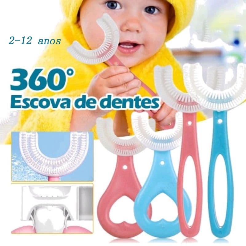 2-12 Anos Escova De Dentes Infantil Em U Silicone Forma De Limpeza Oral Para Crianças De Pequeno Porte