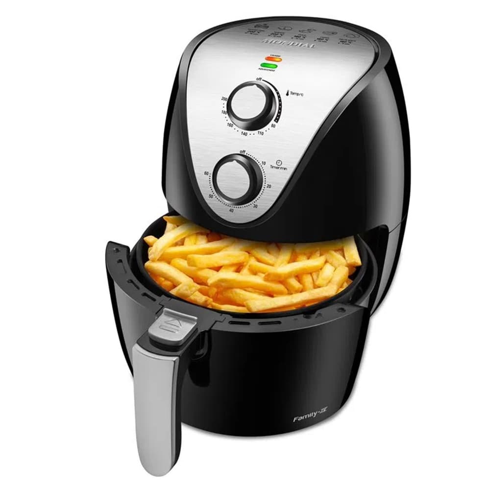 Fritadeira Elétrica AirFryer, Sem Óleo, Antiaderente, 3,5L, Mondial,1500W, 127V, AF-30-I Preto/Inox