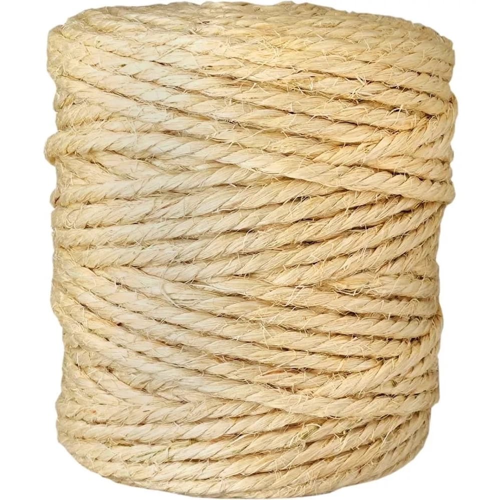 Rolo Corda de Sisal Natural 6mm 134 Metros Arranhador Gato Artesanato Decoração