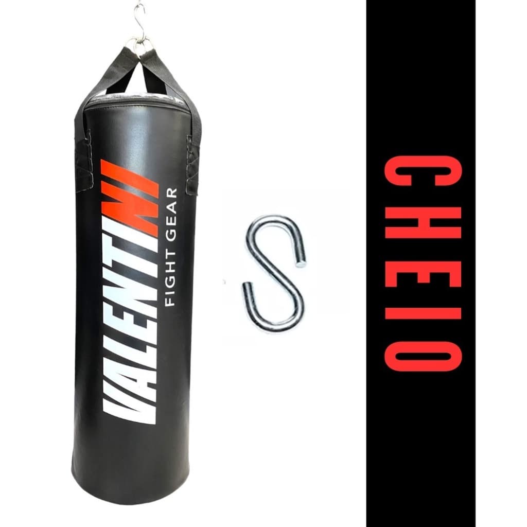 Saco de Pancada VALENTINI 90 cm CHEIO- Treino Boxe Muay Thai  - Alta Resistência