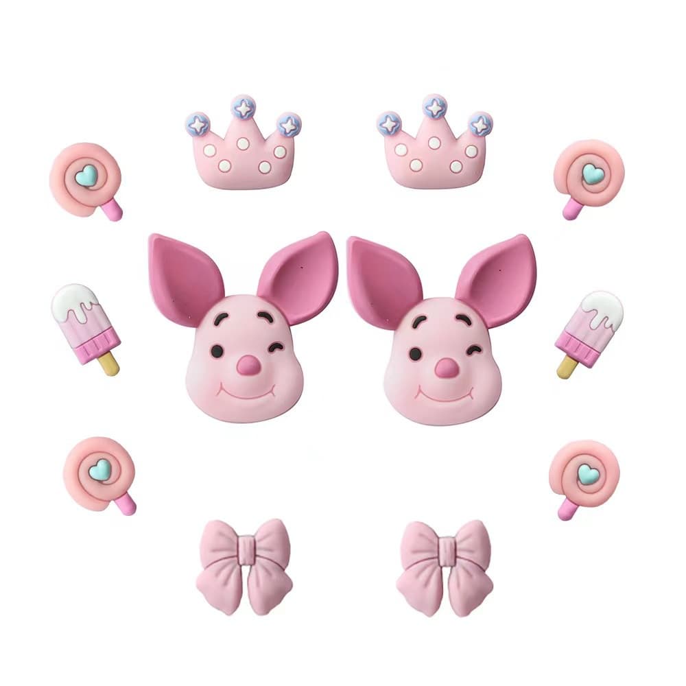 Novo Para Acessórios para sandálias Pins PVC Pink Pig Park Sapatos De Porco Rosa Botão De Encanto