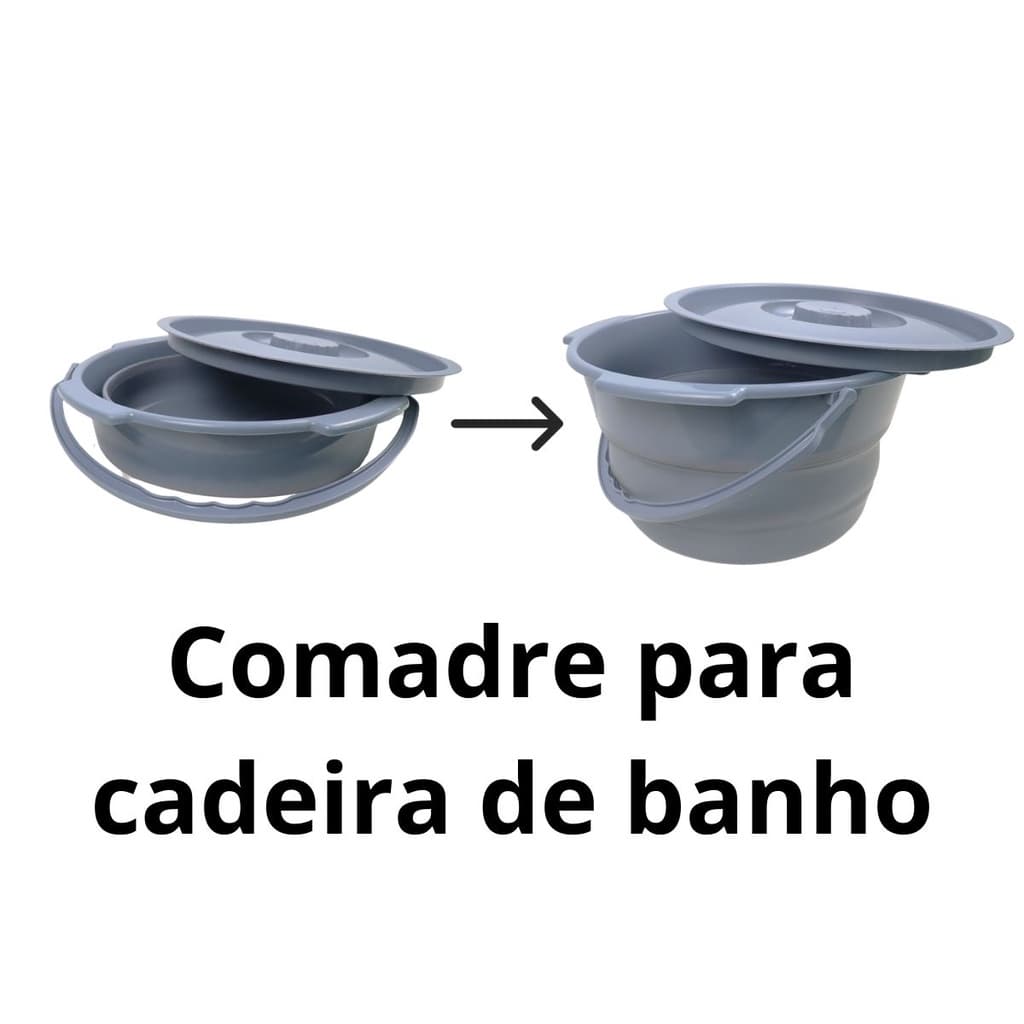 Coletor/ Comadre Retrátil Para Cadeiras De Banho Dellamed