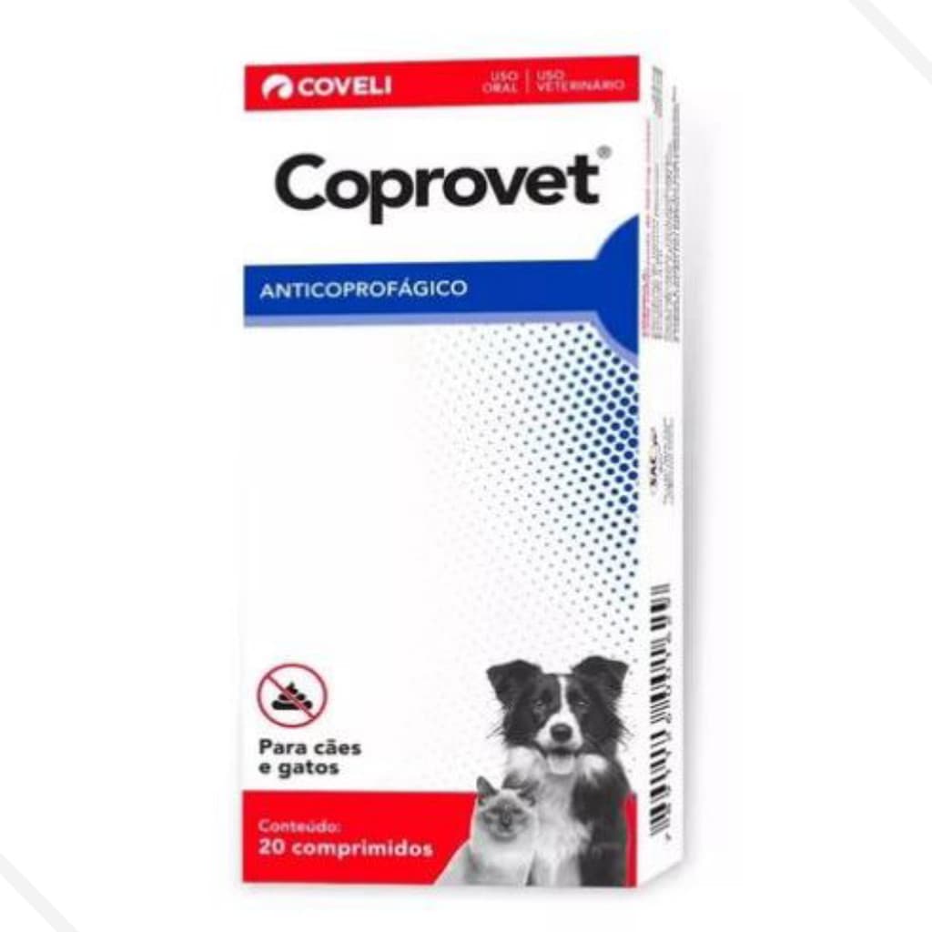 Coprovet Coveli 20 Comprimidos Cães E Gatos -anticoprofágico