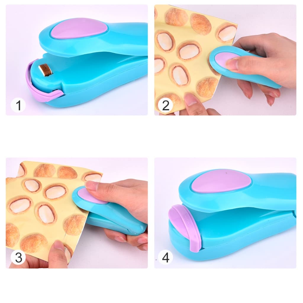 Mini Máquina Portátil Seladora Plástico Pilha Para Cozinha