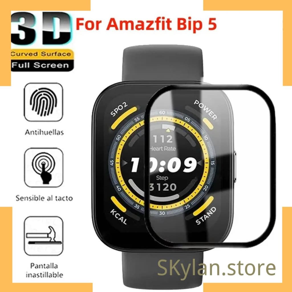 Pelicula Nano silicone protetor de tela compativel para Smartwatch Amazfit BIP 5