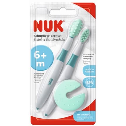 KIT DE TREINAMENTO NUK COM 2 ESCOVAS MASSAGEADORAS E ANEL DE PROTEÇÃO