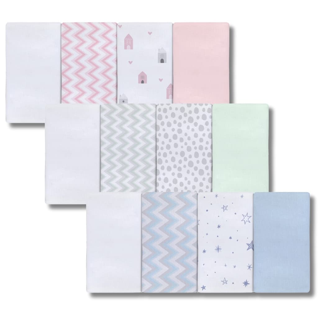 Kit 8 Paninho De Boca Bebê 100% Algodão Tecido Flanelado Papi Karinho Menino Menina Babete