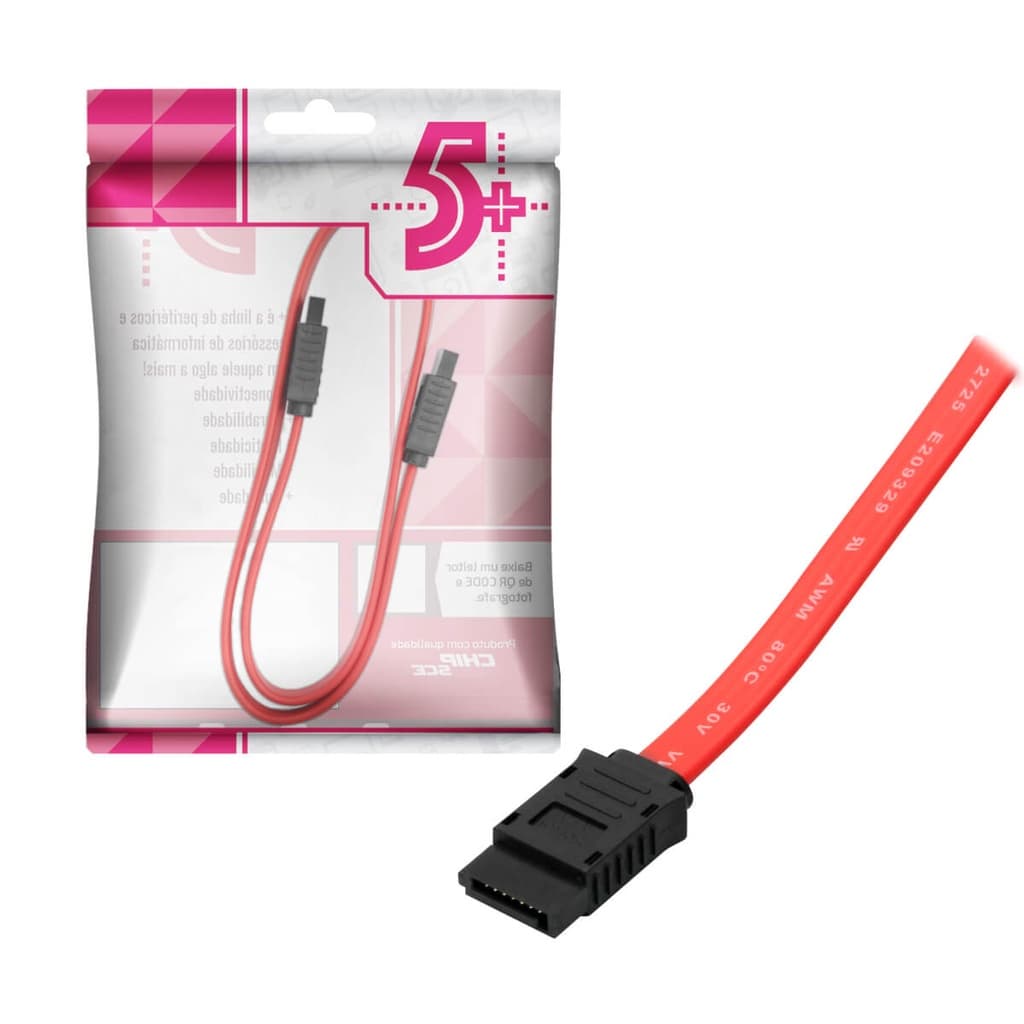 Cabo SATA 3 6Gb/s 35cm - Conexão Rápida e Estável HD/SSD