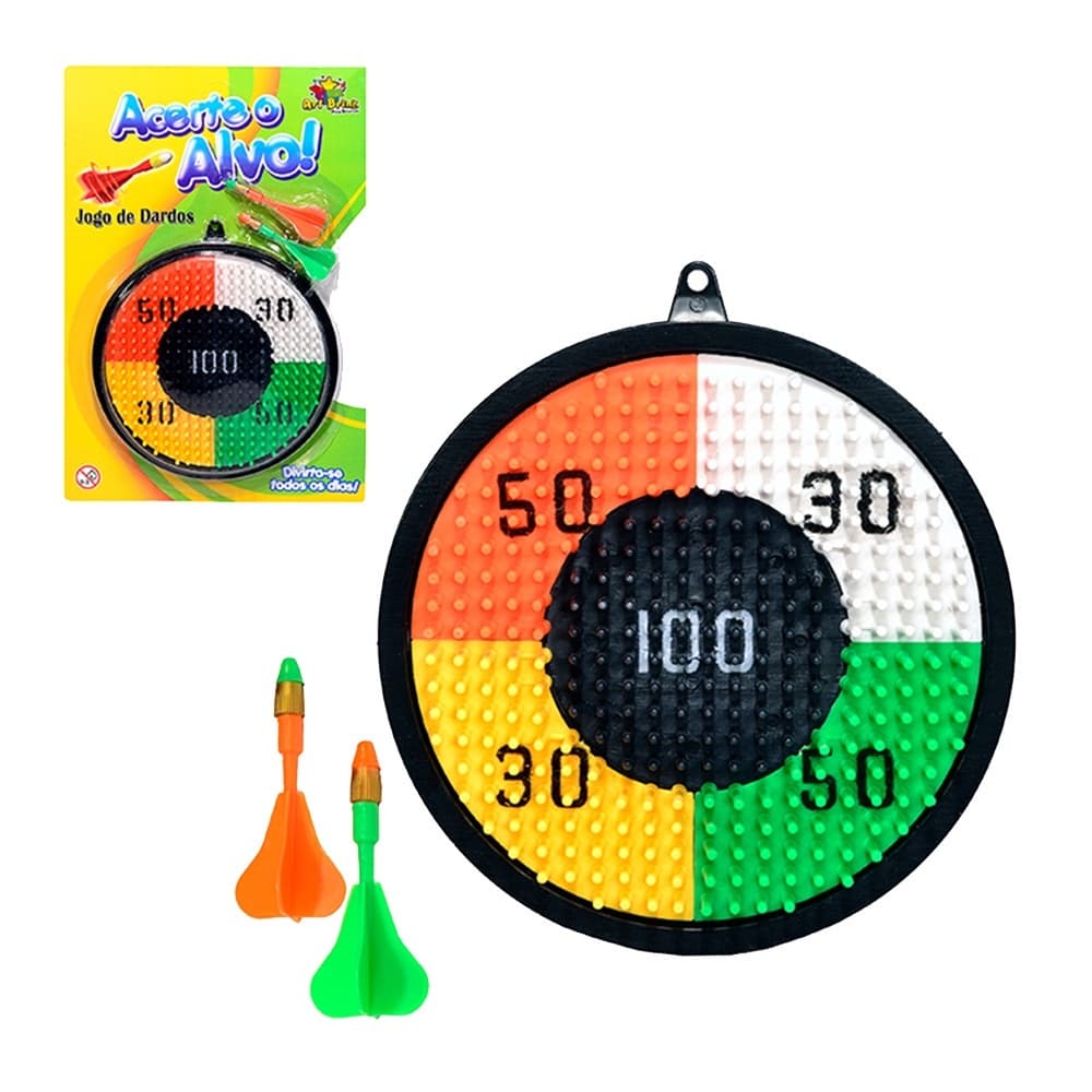 Jogo de Dardo Infantil Ultra Mira Com 3 Dardos e Mira de Pontuação