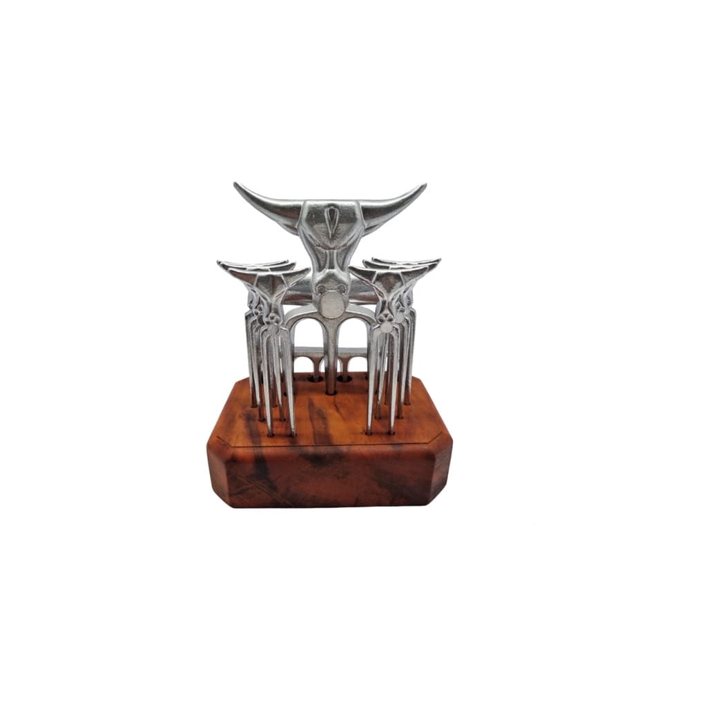 Kit Churrasco Garra de Urso Tridente 6 Petiscos Cabeça d Boi