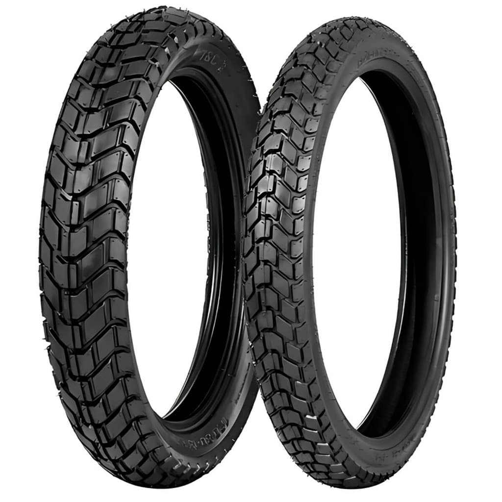 Kit Pneu Tornado 300 Dianteiro + Traseiro 90-90-21 + 120-80-18 Com Camara T&C - Technic