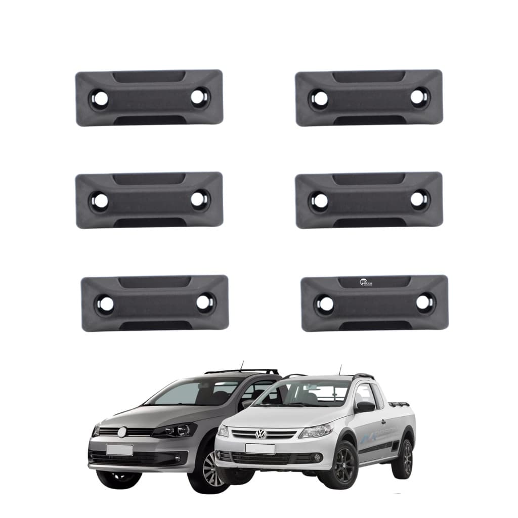 Kit 6 Ganchos Amarração Carga Corda Carroceria Vw Saveiro 2010 Até 2016