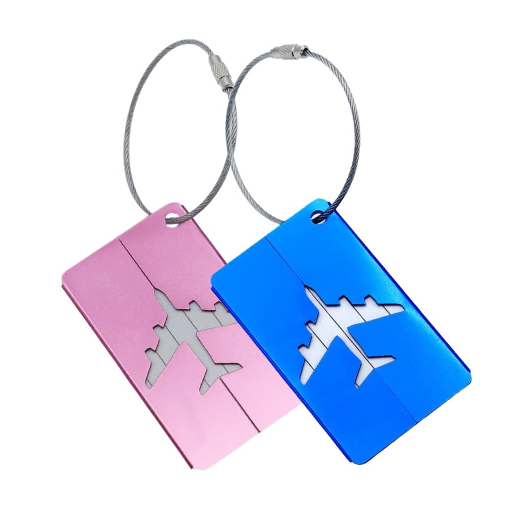 Kit 2 Tags Mala Viagem Segura Etiqueta A Prova De Água Resistente Colorida