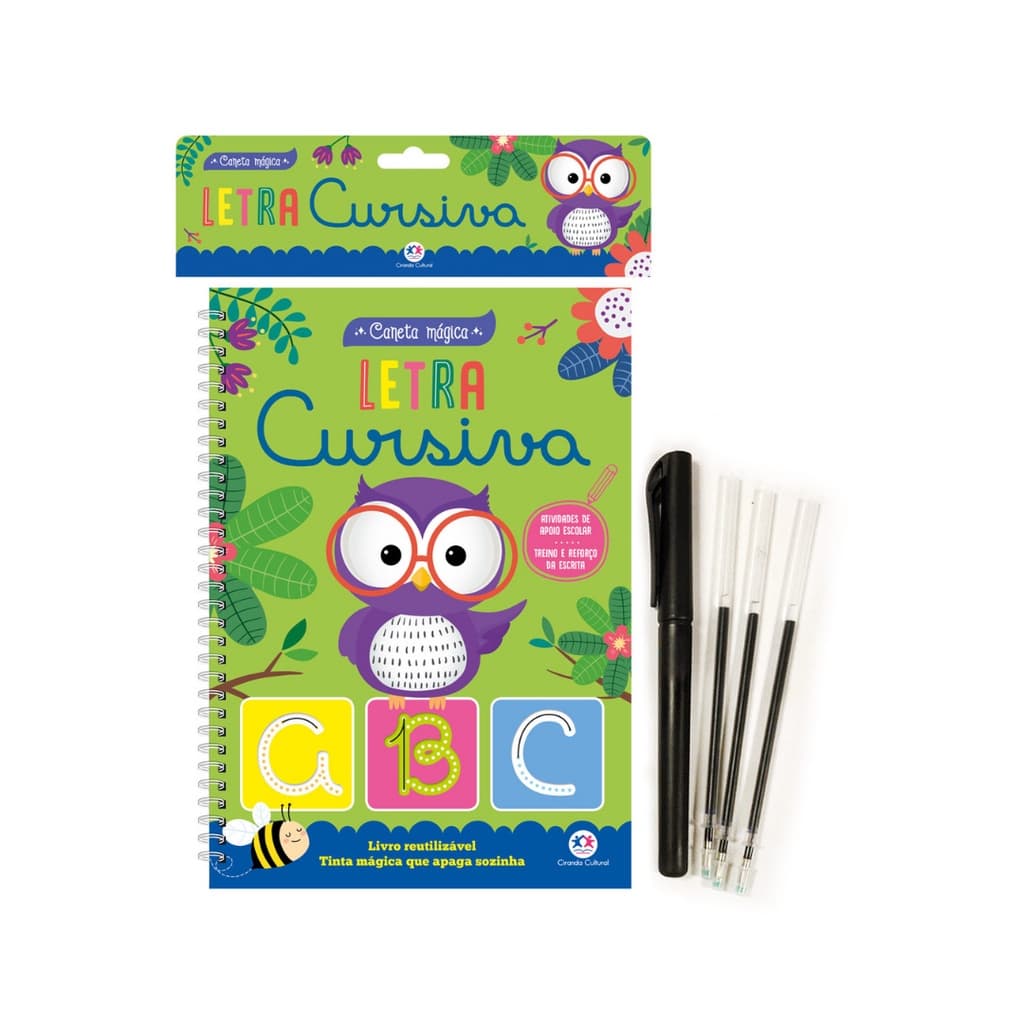 Livro Alfabetização Coordenação Motora Matemática Caneta Mágica Baixo Relevo Sulcos Ciranda Cultural