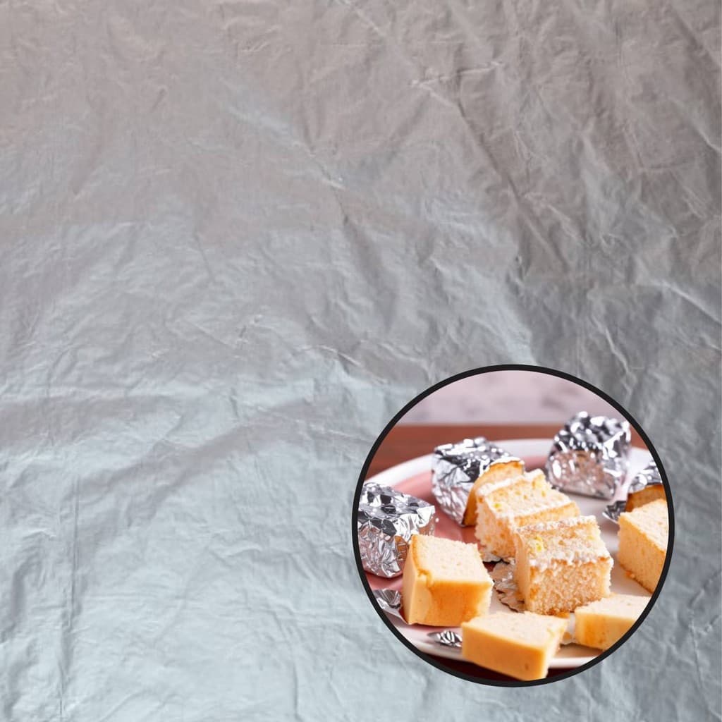 100 Folha Papel Chumbo 20x22 Cm Prata Embalagem P/ Bolo Gelado