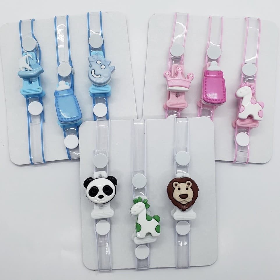 Kit com 3 Prendedor de Chupeta de Bebê de Silicone - Sortidos