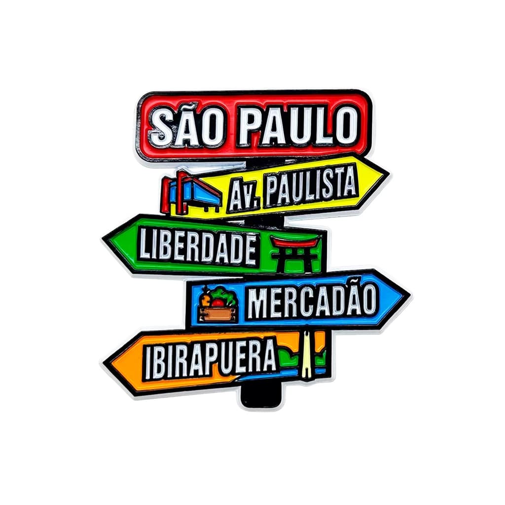 Imã Pontos Turísticos São Paulo Emborrachado De Geladeira - Lembrancinhas de São Paulo